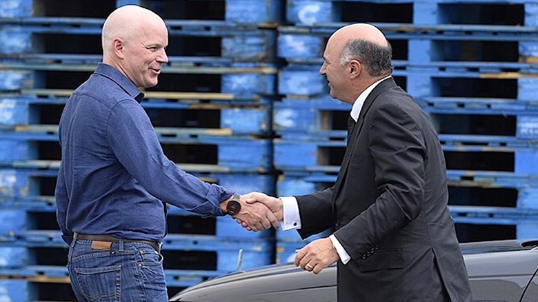 Zipz Wine founder Andrew McMurray with Kevin O'Leary