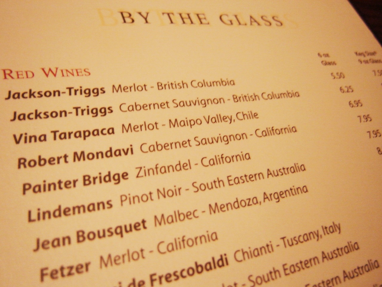 wine list order