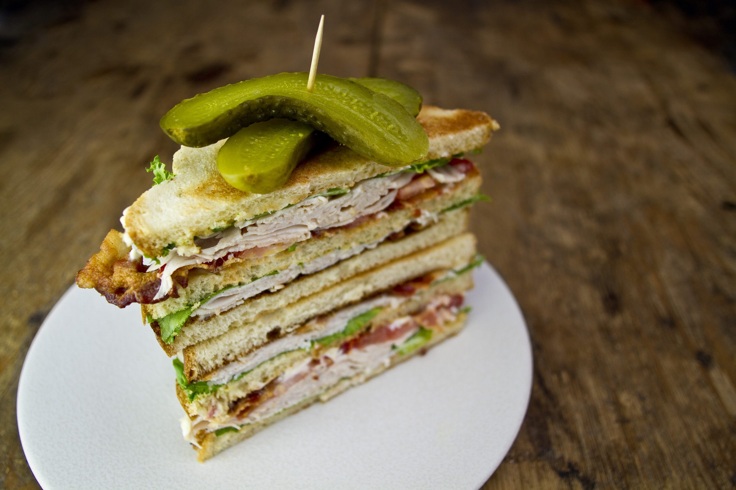 Turkey club sandwich