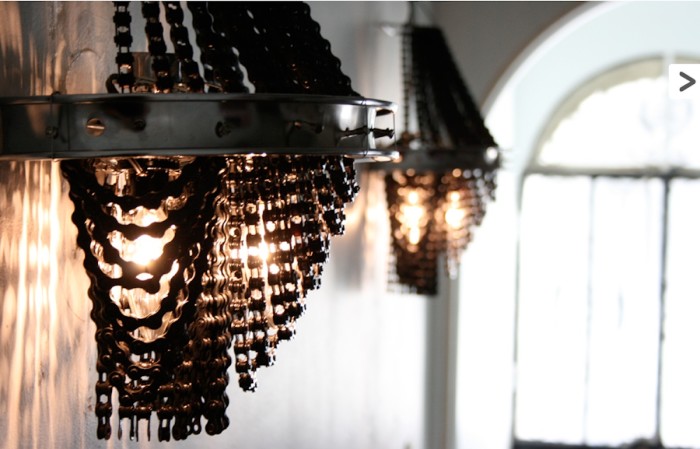 chain link chandelier