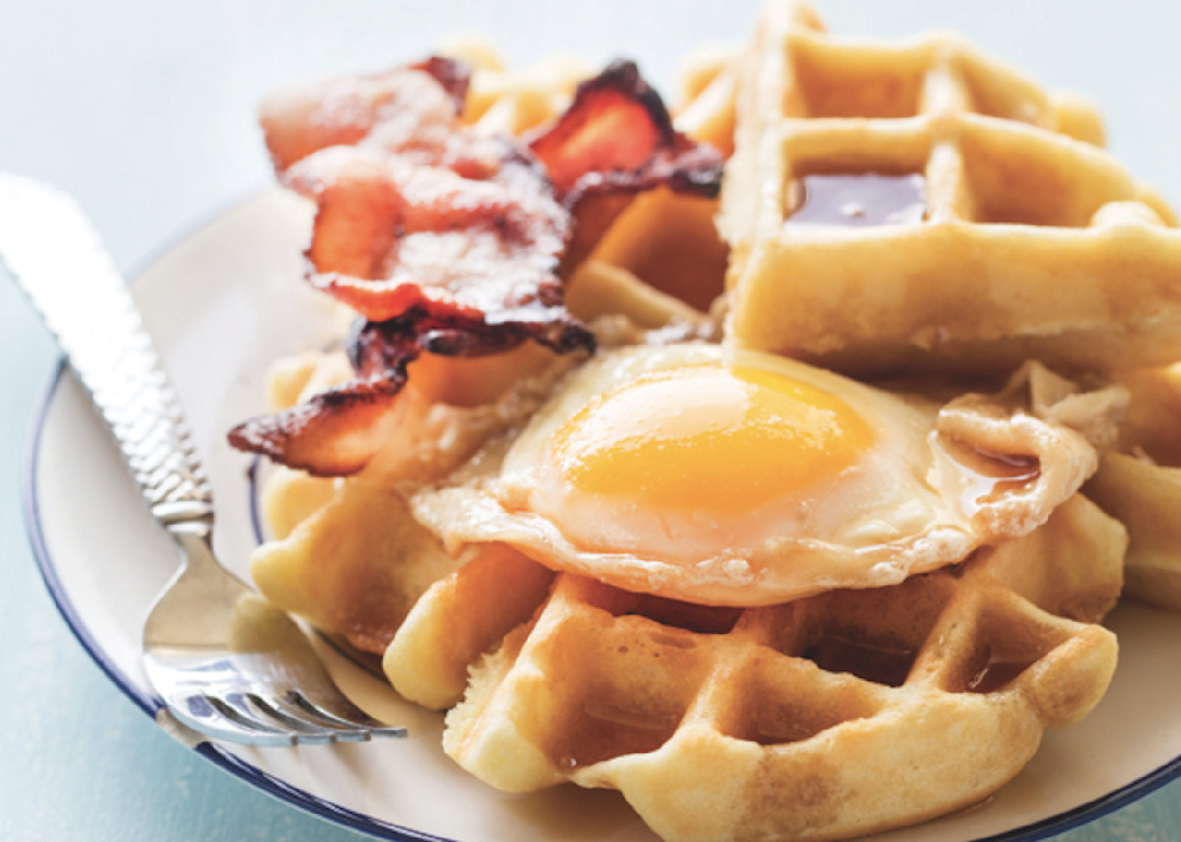 Maple Syruppoached Eggs And Waffles Recipe Food Republic 