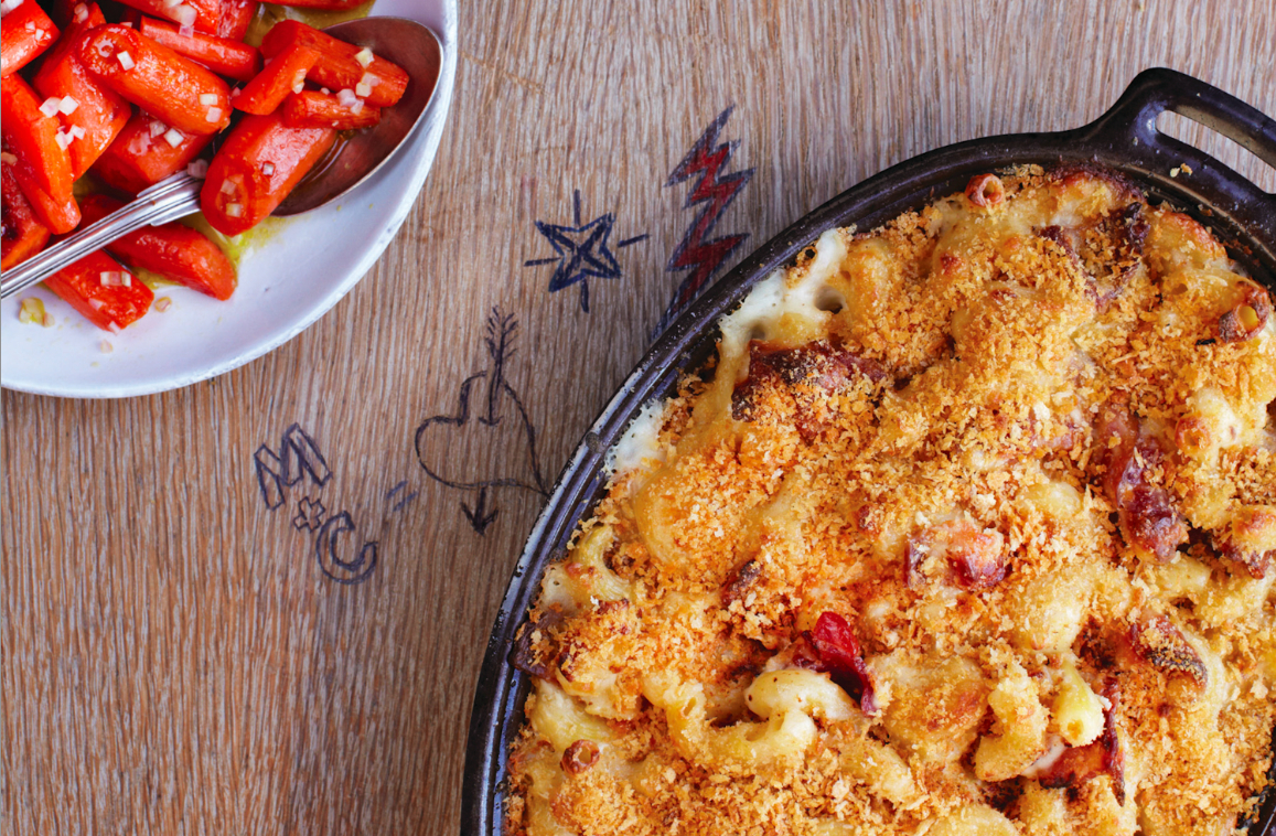 Smoky bacon mac and cheese