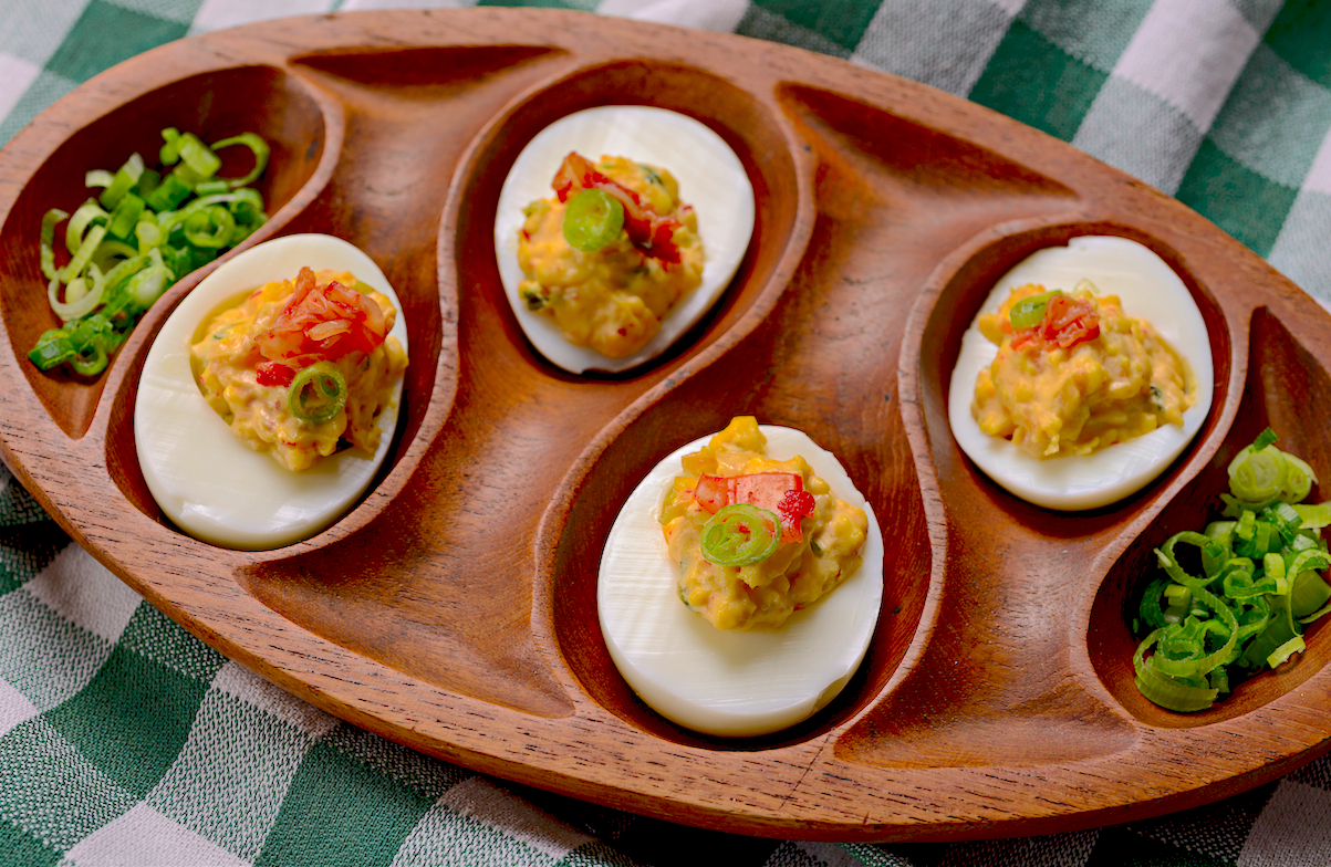 kimchi deviled eggs recipe