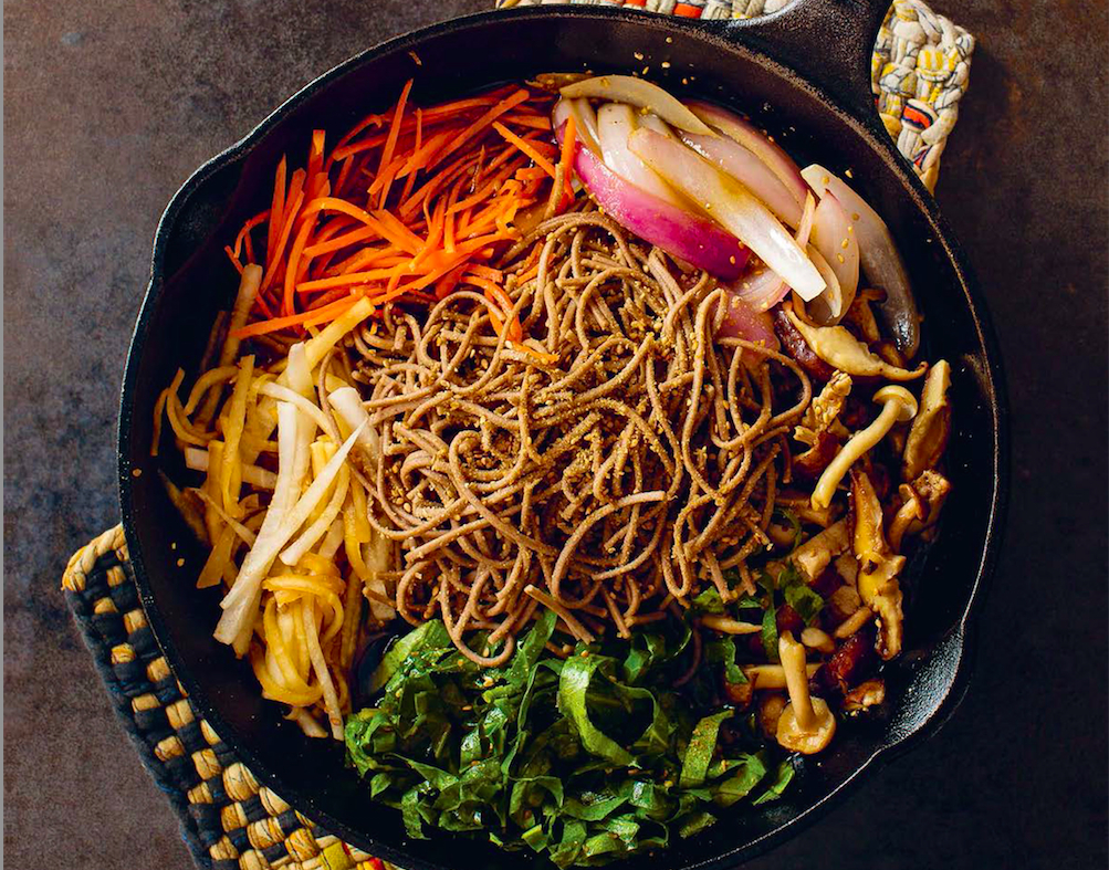 Collard Green Sukiyaki With Buckwheat Noodles Recipe - Food Republic