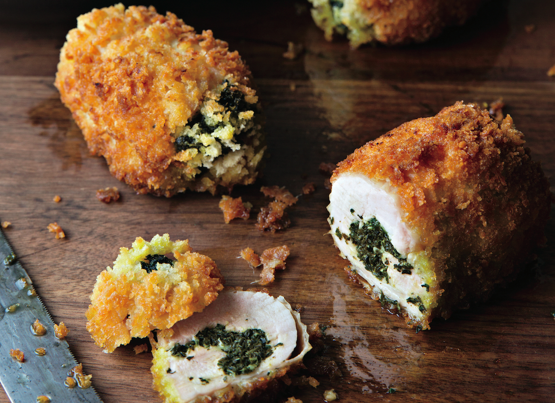 chicken-kiev-with-goat-cheese-and-chopped-greens-recipe-food-republic