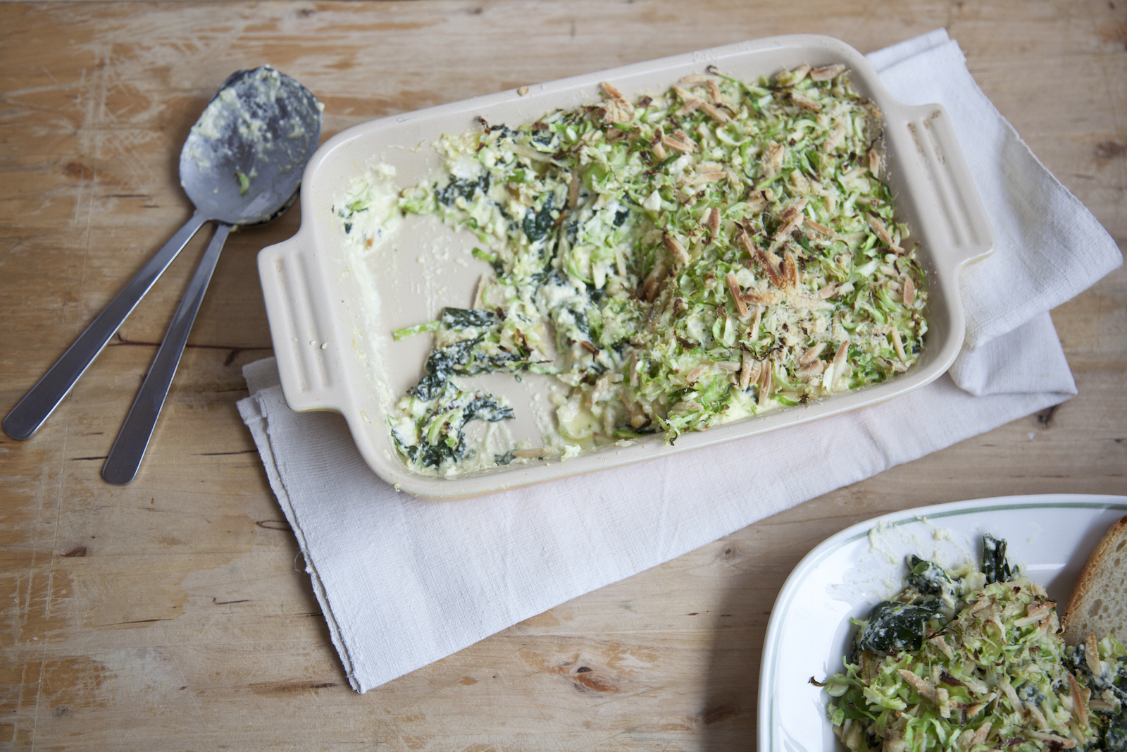 greens and cheese casserole