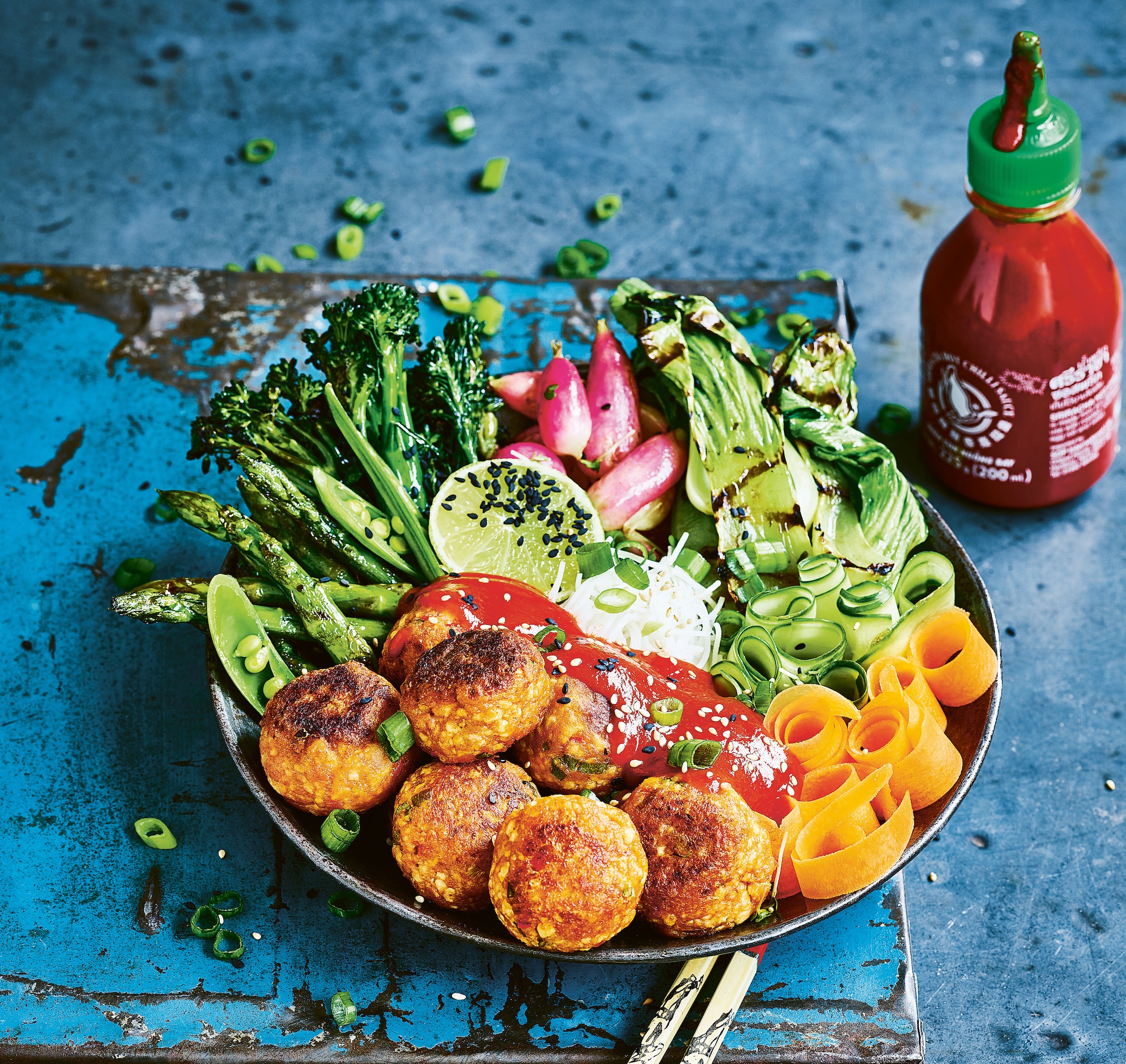 Veg Out: Make Vegan Sriracha Meatballs With Noodles